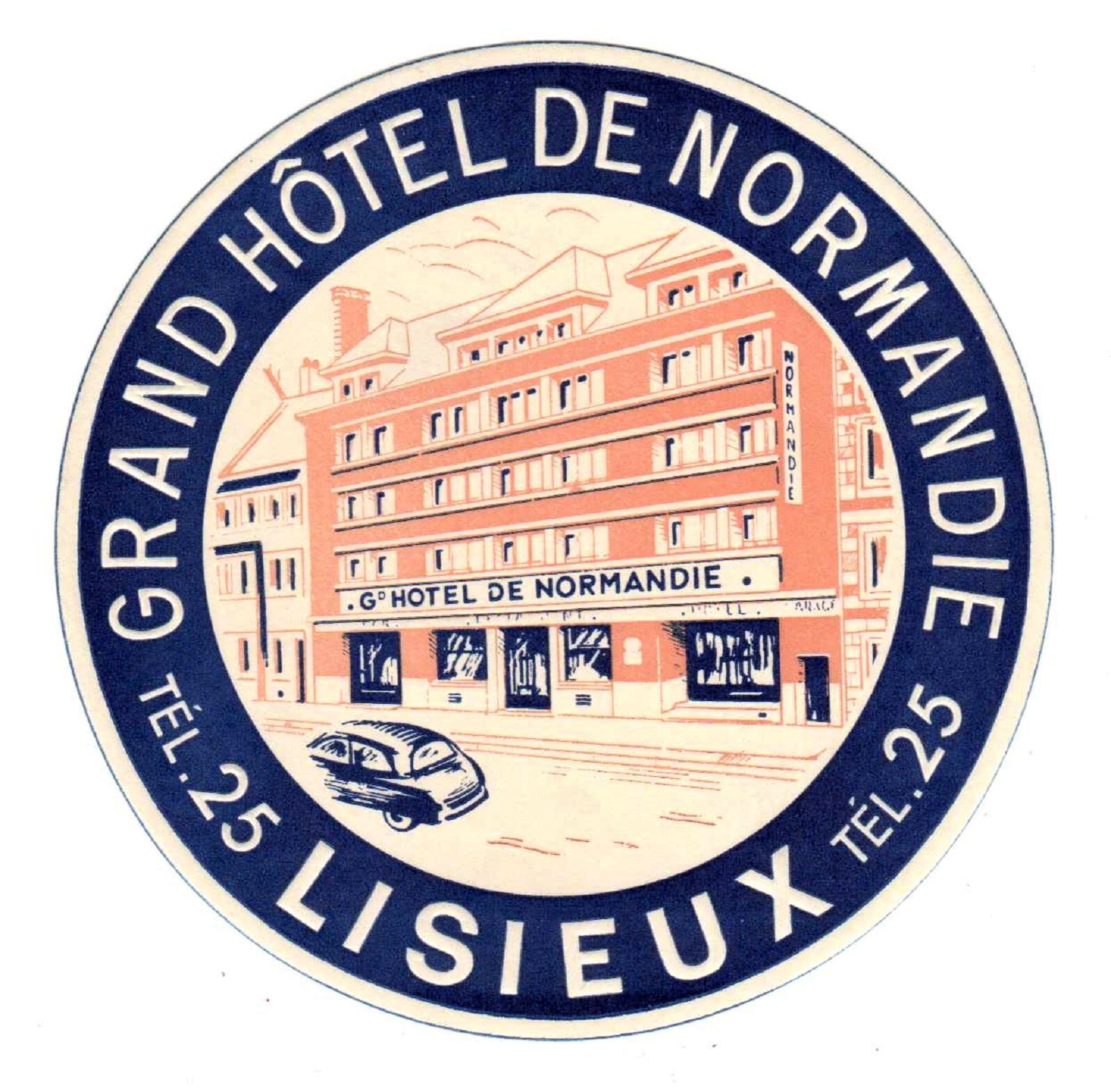 Luggage Tag France Lisieux Grand Hotel de Normandie Souvenir SB  