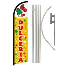 Dulceria Windless Banner Swooper Advertising Flag Kit Candy Store Flag