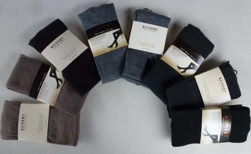 KUNERT women's knit tights SOFT WOOL COTTEN 60% virgin wool size S-XL 36-46