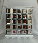 Wood Mirrored Doors 25 Day Christmas Advent Calendar Box Countdown