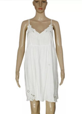 UO Urban Outfitter Staring at Stars Cutwork Embroidered White Mini Dress New S