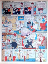 Gags and Gals by Jefferson Machamer - full page color Sunday comic - May 2, 1937