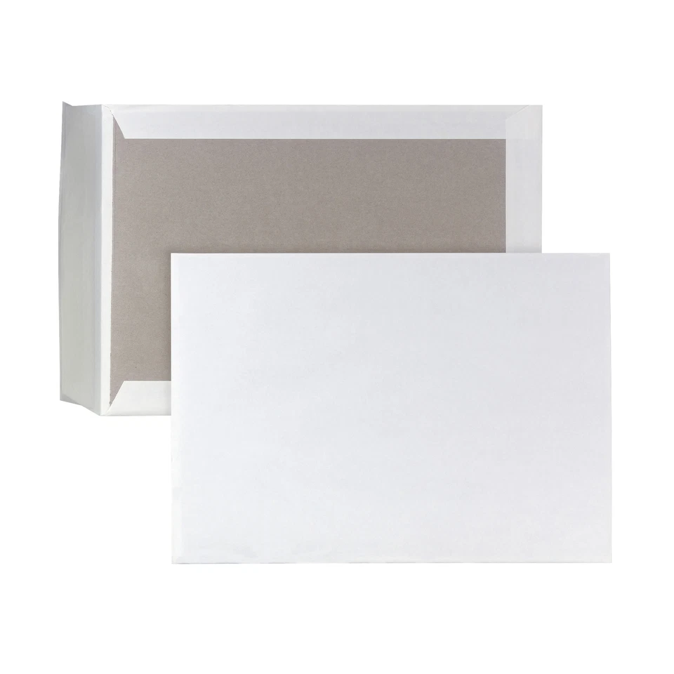 POSTHORN Papprückwandtaschen mit & ohne Fenster Versandtaschen mit Papprückwand Weiß