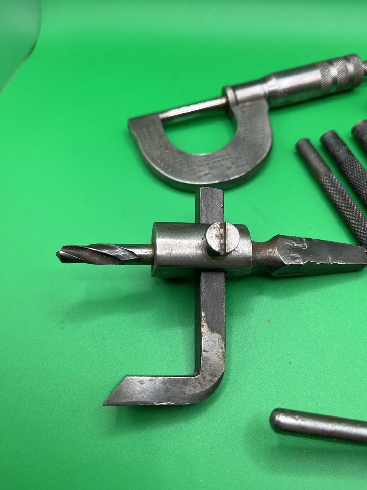 Lot Of Engineering Tools Eclipse Punches Tap Holder Starrett Gauge Vintage Tools - Image 4 of 4