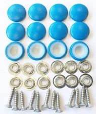 25 Dura Snap Upholstery Buttons Ocean Blue Choice Of Size And Screws