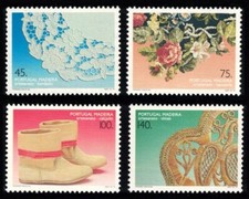 Madeira 1994 Local Crafts, Embroidery, Boots etc. Set of 4, Portugal UNM / MNH