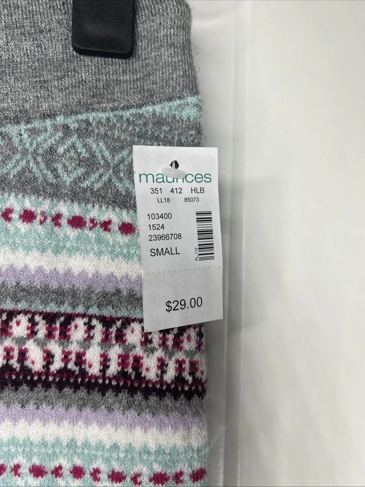 Леггинсы Maurices серые, белые, многоцветные ацтекские Fair Isle вязаные размер маленький - Изображение 4 из 4