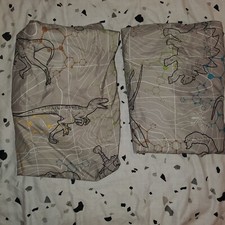 Jurassic World Dinosaur Sheet Twin Sheet and Fitted 2 PC Set Gray Polyester