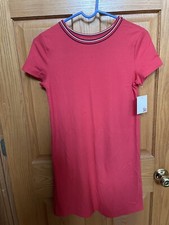 NWT So Women S Red Ribbed Short Sleeve Dress 