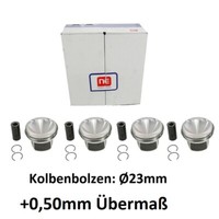 4X Kolben +0,5 ÜBermaß Bolzen 23Mm FüR Vw 1.8 Tsi 130050059821 06H107065BF 83,01