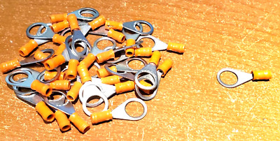 100 AMP / Tyco 50838 PIDG PTFE Hi-Temp Ring Crimp Terminals 18-16 AWG 3/8  Stud
