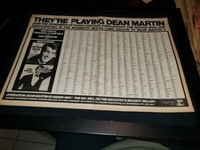 Dean Martin Rare Original Reprise Records Radio Promo Poster Ad Framed!