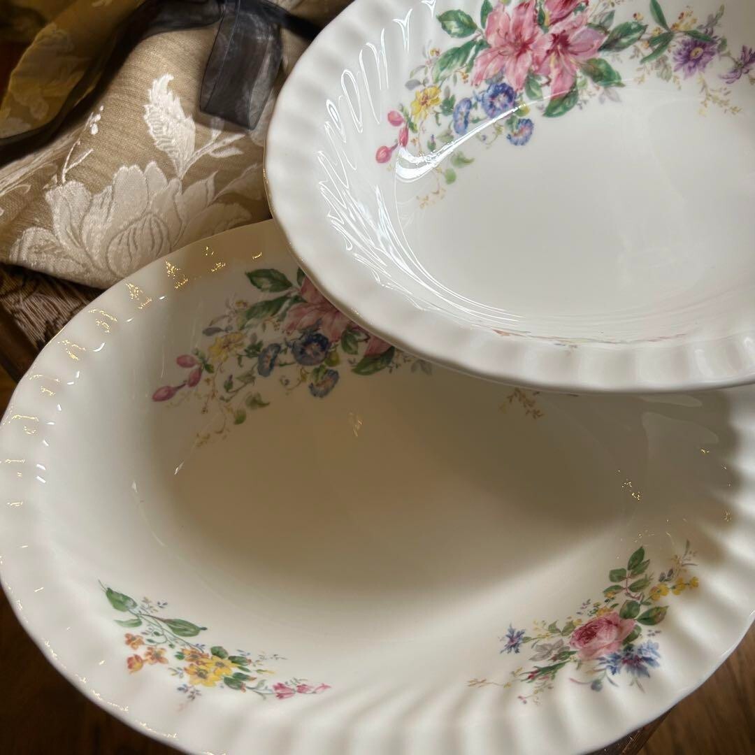 英国製ROYLDOULTON【ARCADIA】Oval serving bowl