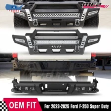 2023-2025 Front Rear Bumper for Ford F250 Super Duty Powder Coated Steel w/ trim