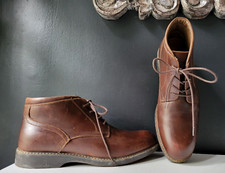 G.H.BASS  CO. BROWN GENUINE LEATHER PLANO ANKLE BOOTS Excellent Condition 11 D
