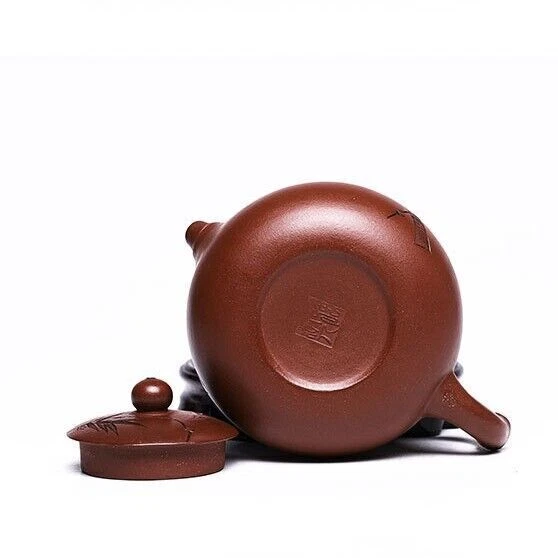 China Yixing Zisha Dicaoqing Clay Marked Tea Pot Original Ore Handmade Pot 8.8oz - Image 3 of 4