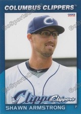 2016 Columbus Clippers Shawn Armstrong RC Rookie Indians