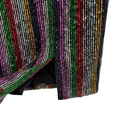INC International Concepts women's sequined multicolor straight skirt size L - Picture 3 of 11