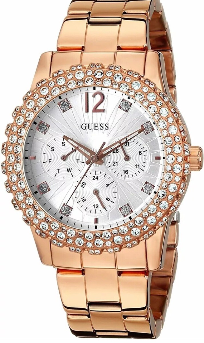 GUESS Women's U0335L3 Rose Gold-Tone Multi-Function Watch with
