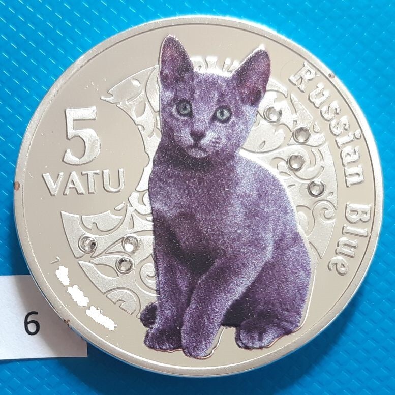 バヌアツ 5 Vatu メインクーン猫 2015年 コイン バヌアツ 5 Vatu メインクーン猫 2015年 コイン