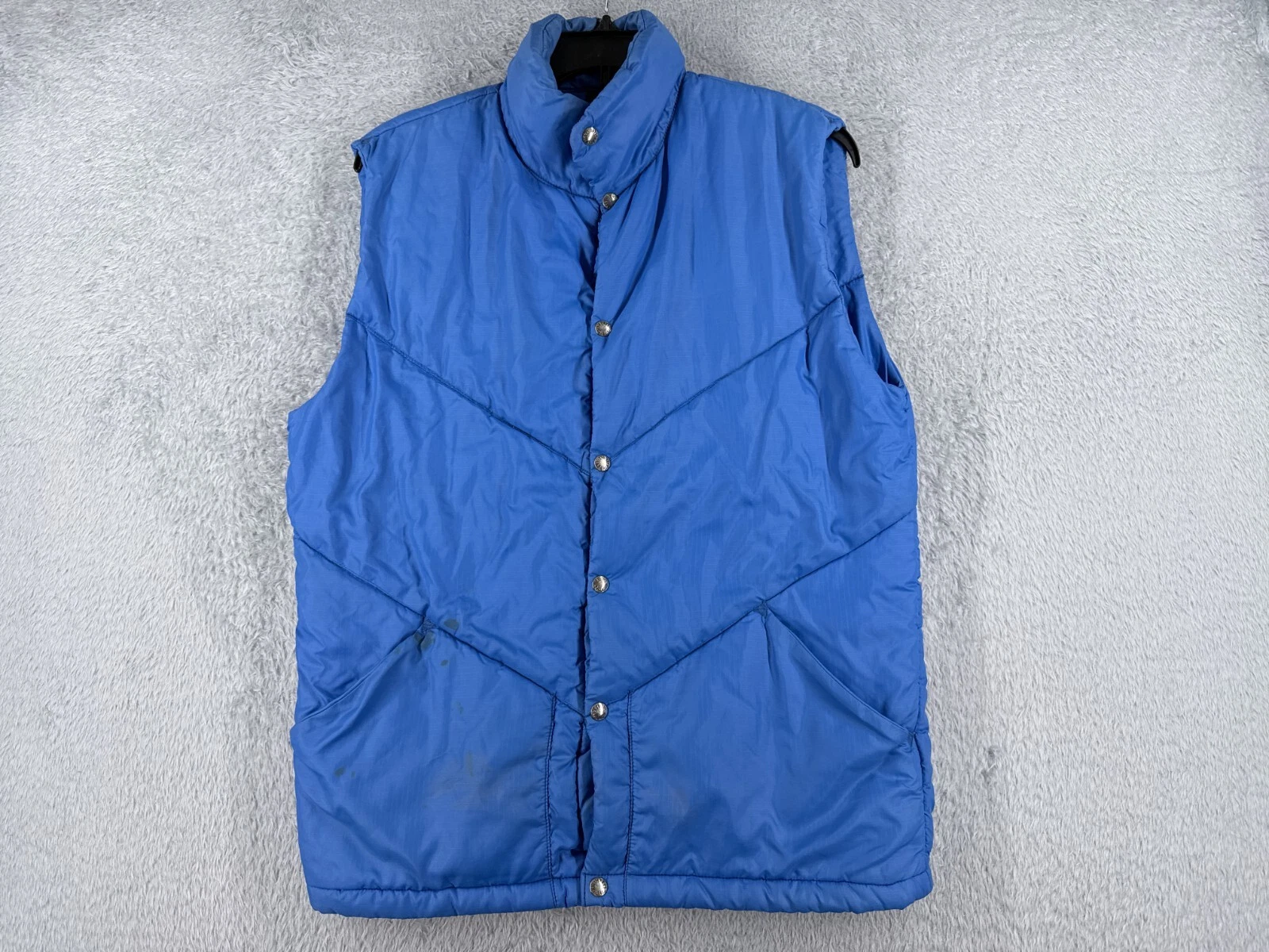 VINTAGE The North Face Vest Mens Extra Large Blue 100% Polyester Pockets READ