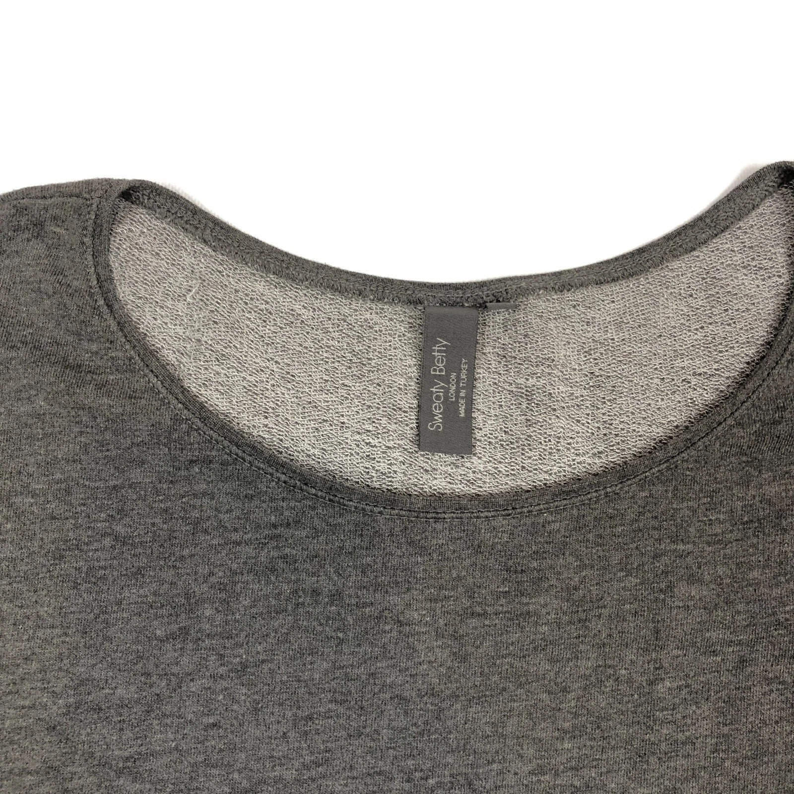 sweaty-betty pullover spell out thumbholes sweatshirt