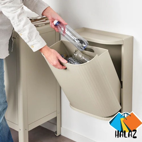21L Wand-Recyclingeimer mit Deckel - Kunststoffabfallsortiereimer - Bild 2 von 4