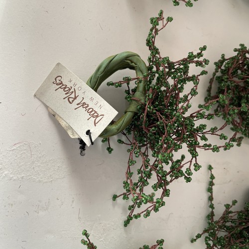 8 Neu mit Etikett Deborah Rhodos Serviettenringe grün Perlen Sprays perfekt! - Bild 2 von 5