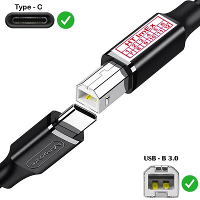 Drucker kabel USB-Typ-C auf USB B 2.0 Drucker For Epson HP Brother 3m