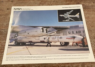 NASA 8 x10  Photo.  Pegasus Launch, NASA Scientist Owned Goddard 1994 Free Ship