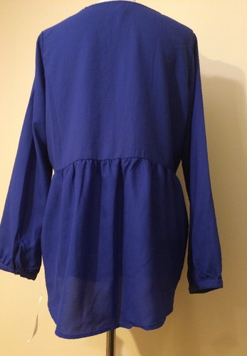 NY Collection Blusa Mujer Talla Larga Mangas Largas Damas Prendas para el torso Informal - Imagen 4 de 9