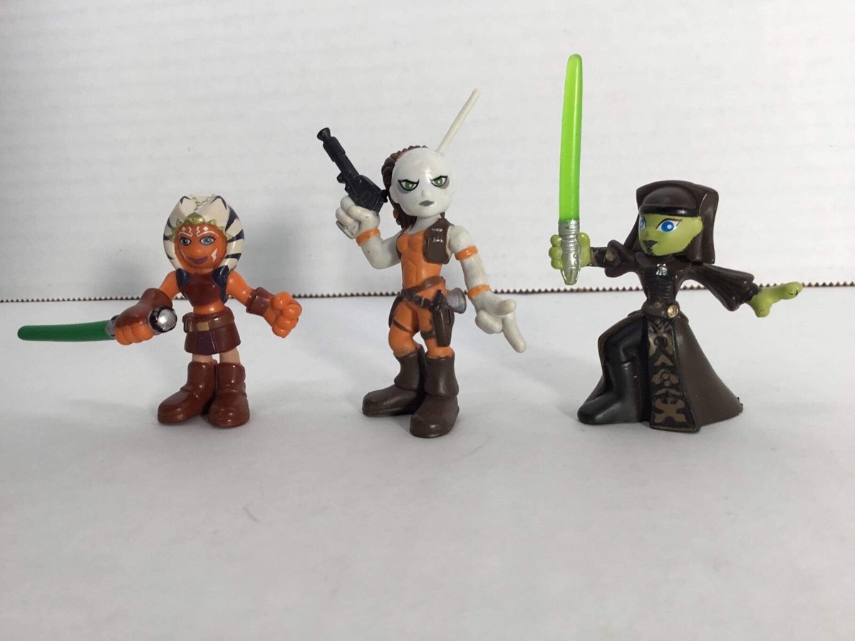 Hasbro Star Wars Galactic Heroes Lot of 3 Ahsoka Tano, Luminara