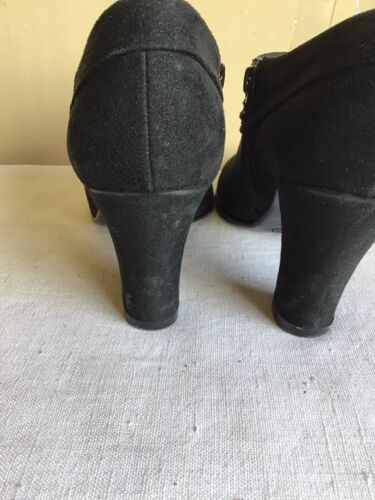 Womens Aerosoles Starring Role Black Suede Ankle Boots High Heel Booties US 7 - Picture 3 of 7