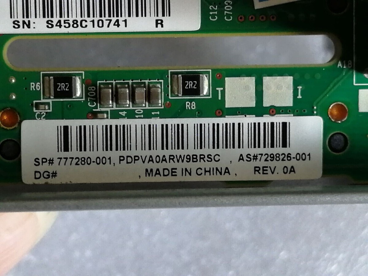Used HP DL380 G9 SFF HDD Backplane With Cage & Cables - Parts 777840-001 777280-001