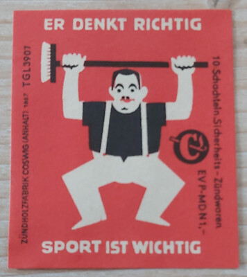 Large GDR match label 1967 for a 10-pack sport is important picture 2