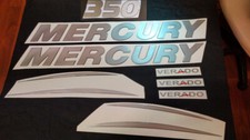 Adesivi motore marino fuoribordo mercury verado 300 cv resinati 3d nautica 