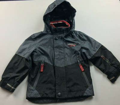 London Fog 54 E 18 Jacket Boys 2T Gray Full Zip Hooded Long Sleeve Pockets