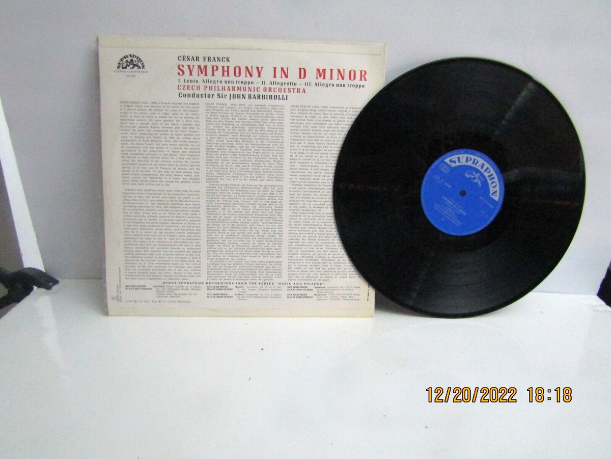 1-LP-CESAR FRANK-SYMPHONY IN D-MINOR-SUPRAPHON-SUA ST 50438-BLUE