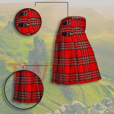 Scottish Outfit Royal Stuart Tartan Kilt Set- 07 Pieces Kilt Accessories for Men