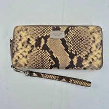 MICHAEL KORS Zip-Around Wallet One Size Snake Print Women's Faux Leather