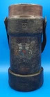 RARE Vintage WW1 leather cordite gunpowder carrier with handle & Royal Crest