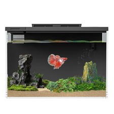 Smart 4 Gallon Betta Fish Tank with APP Control, Filter, Light Self-Cleaning
