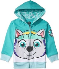Nickelodeon Paw Patrol Girls Zip-up Hoodies - Skye & Everest Costume Hoodies