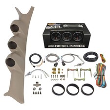 Glowshift Boostegttrans Temp Gauges Tan Triple Pod 99-07 Powerstroke Diesel Glowshift Boostegttrans Temp Gauges Tan Triple Pod 99-07 Powerstroke Diesel