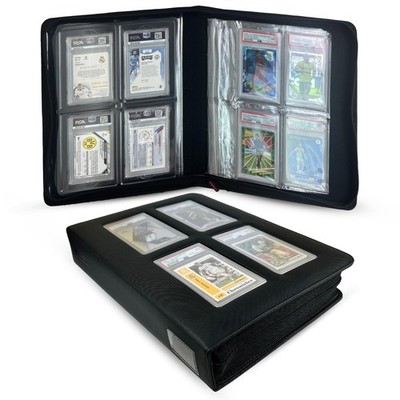Premium Card Slab Binder   Black Zip Binder for PSA, CGC, CSG, One Touch Slab...