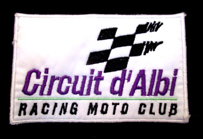 AUFNÄHER CIRCUIT D'ALBI   RACING MOTO CLUB   Bestickt   9,5/6 cm