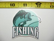 FUN FISHING ABOUT TO BITE FISH SMALL STICKER DECAL OUTDOORS BOATING