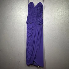 Vintage Victor Costa Saks Fifth Avenue Purple Sweetheart Tulip Hem Dress Size 4