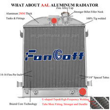 3 Row Aluminum Radiator For 1939-1940 Ford-grill-shells Chevy Engine