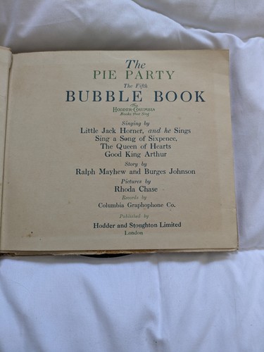 Fifth Bubble Book - The Pie Party + 3 Original 5" Records "The Book That Sings" - Picture 7 of 9